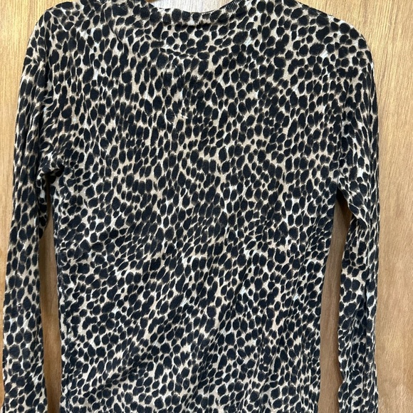 J. Crew Women's Leopard Print Top - Black and Tan - Picture 4 of 4